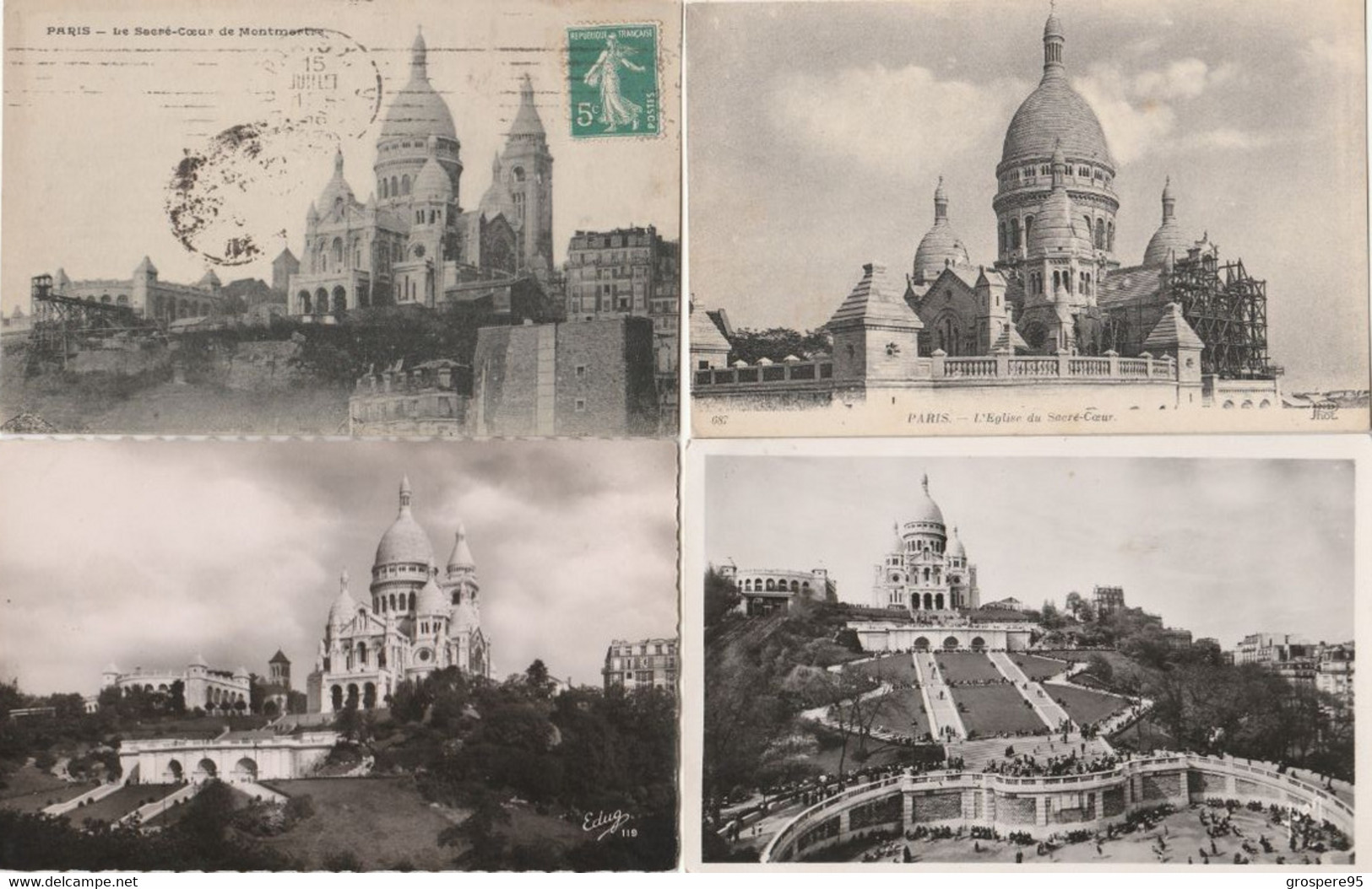 PARIS SACRE COEUR MONTMATRE LOT DE 7 CARTES - Sacré-Coeur