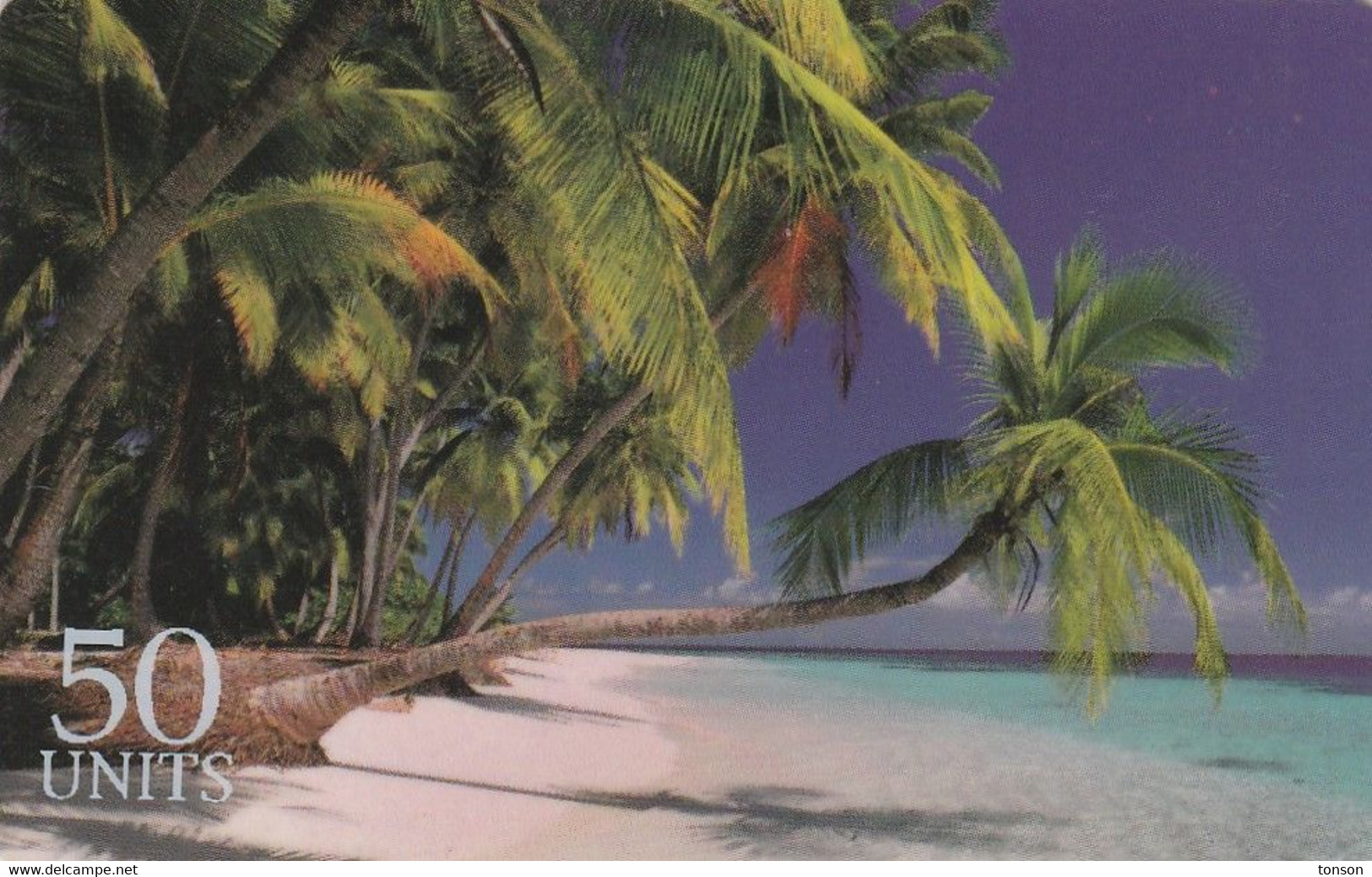 France,  FR-GO-TRO-0006A, Tropical Beach 50 (White Value), 2 Scans  Exp : 12/97  NB : Writing On Back - Ohne Zuordnung