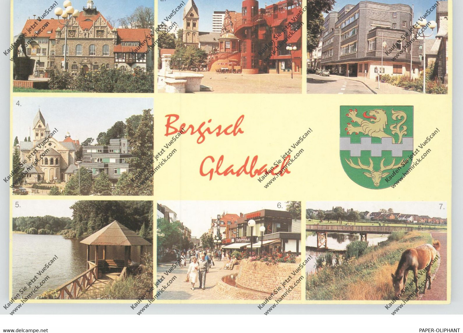 5060 BERGISCH GLADBACH, Mehrbild - AK, Stadtwappen - Bergisch Gladbach