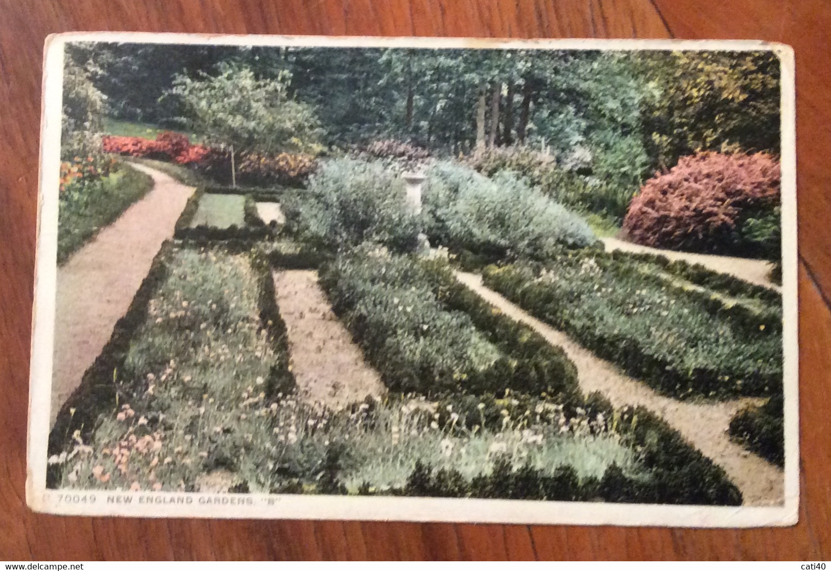 USA - NEW ENGLAND GARDENS  " B "   - VINTAGE POST CARD  FROM PITTSFIELD AUG 8  1916 - Fall River