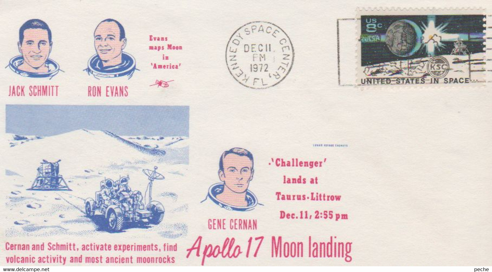 N°1218 N -lettre (cover) -Apollo 17 Moon Landing- - Oceania