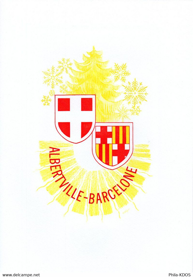 " J.O. D'ALBERTVILLE / BARCELONE1992 " Sur Encart 1er Jour 4 Pages N°té Sur Soie. Parfait état. FDC A SAISIR ! - Sommer 1992: Barcelone