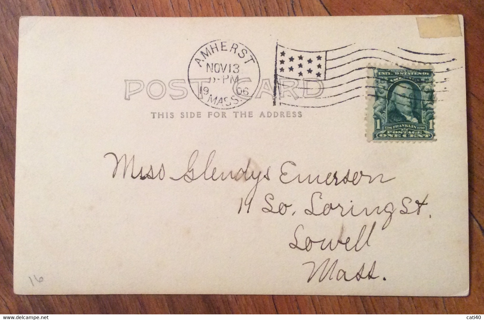 USA - FOTO RACCOLTA DI CIPOLLE   - VINTAGE POST CARD  FROM AMHERST  NOV 13  1906 TO LOWELL - Fall River