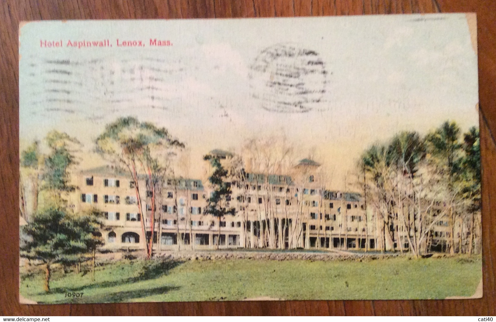 ALBERGHI - USA -  HOTEL ASPINWALL , LENOX   - VINTAGE POST CARD  FROM  PITTSFIELD FEB 19 N 1909 - Fall River