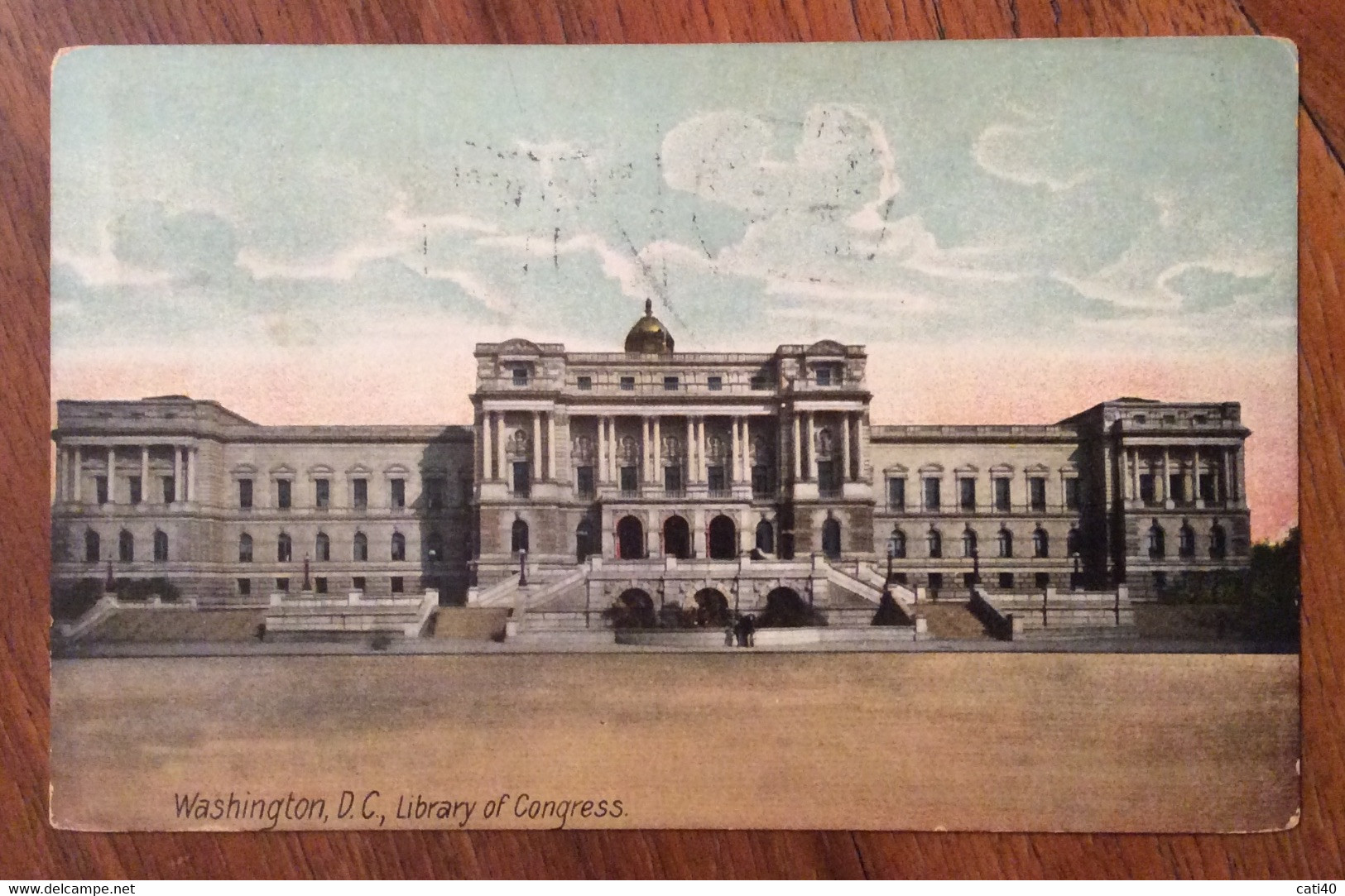 USA -  WASCHINGTON LIBRARY OF CONGRESS  - VINTAGE POST CARD   1907 - Fall River