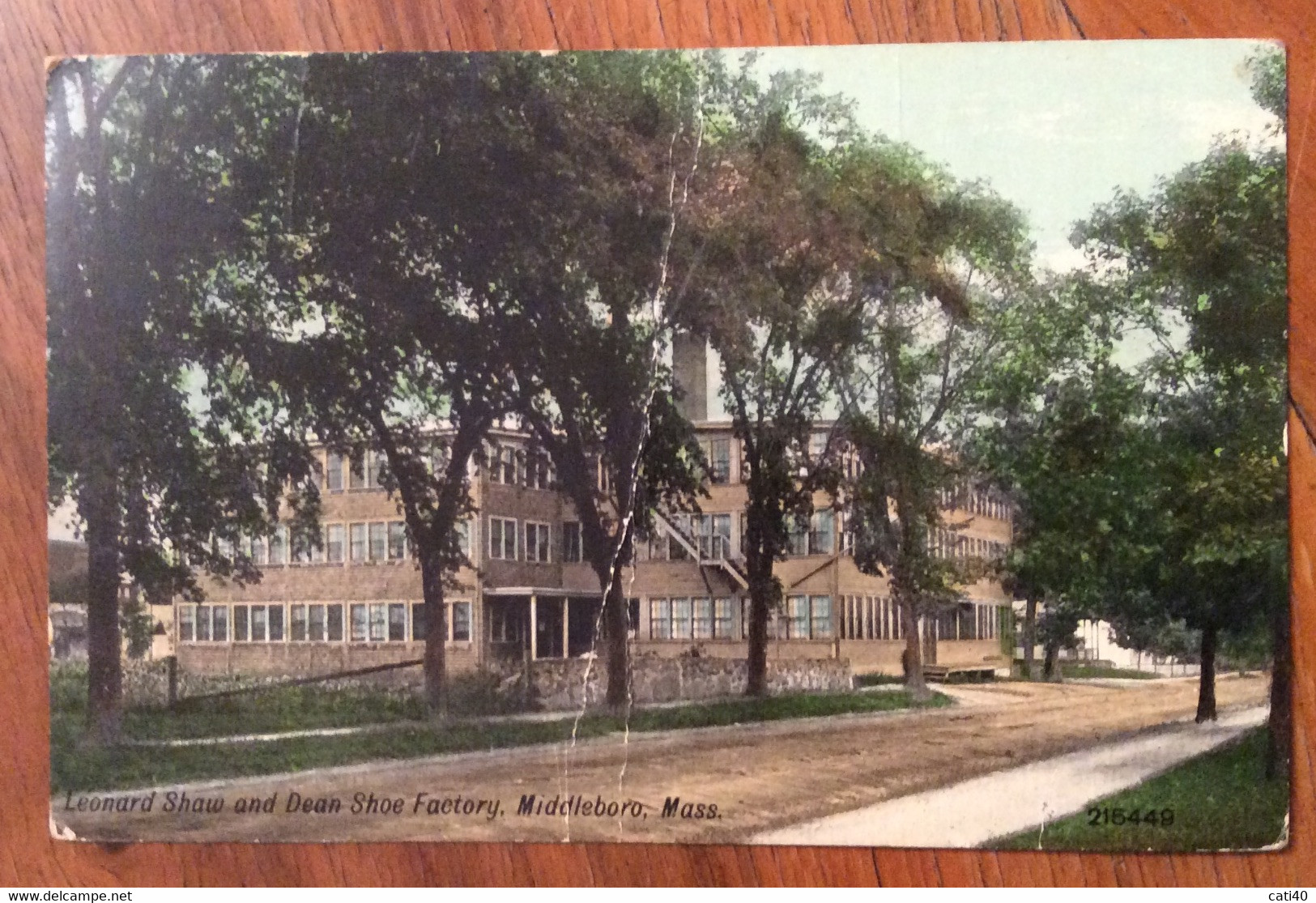 USA -  MIDDLEBORO LEONARD SHAW AND DEAN SHOE FACTORY  - VINTAGE POST CARD   1914 - Fall River