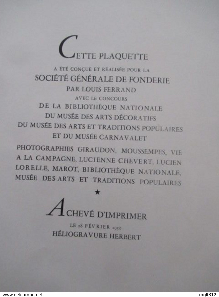 MUSEE PITTORESSQUE De L'HYGIENE Et Du CONFORT : Editée Par La Société Générale De Fonderie En Fèvier 1950 - Medicine & Health