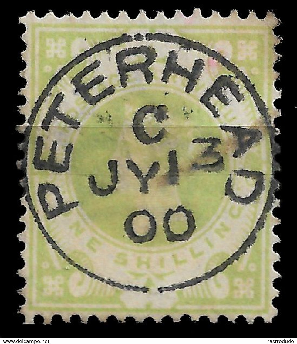 1887 - GB VICTORIA JUBILEE - 1 Sh SG211 - Used PETERHEAD 13 JULY 1900 - MAGNIFICENT STRIKE OF POSTMARK! - Usati