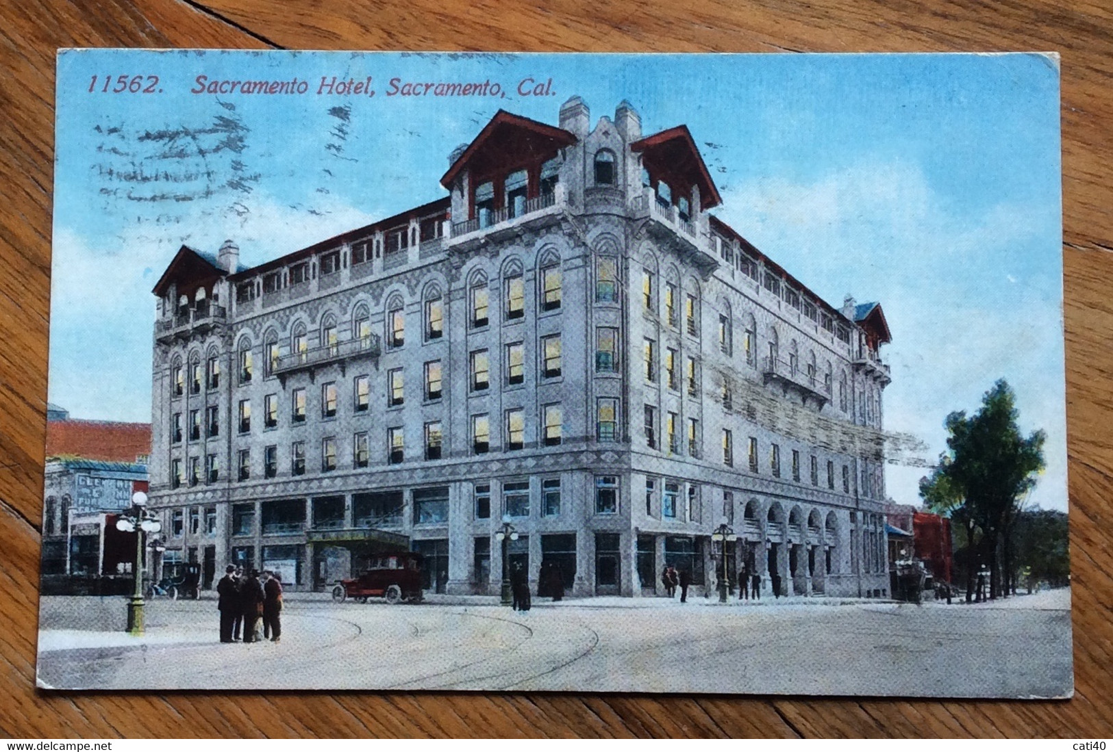 ALBERGHI - USA - SACRAMENTO HOTEL , SACRAMENTO , CAL.  - VINTAGE POST CARD FROM MERCED AUG 10  1914 - Cape Cod