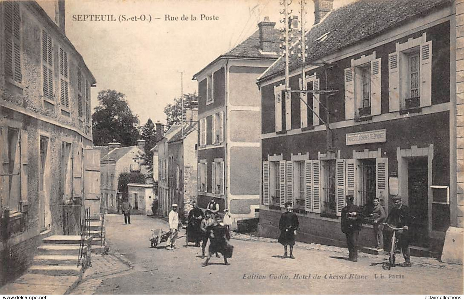 Septeuil            78           Rue De La Poste.  Facteur     Voir Scan) - Septeuil