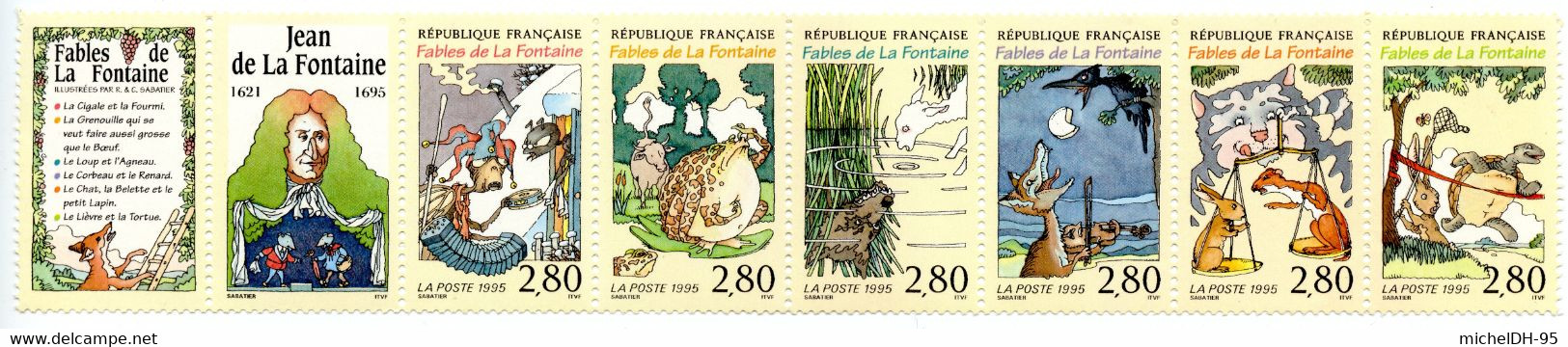 France - 1995 - Fables De La Fontaine -  Neufs Sans TC - No BC2964 - Cote 10,00 Euros - Andere & Zonder Classificatie