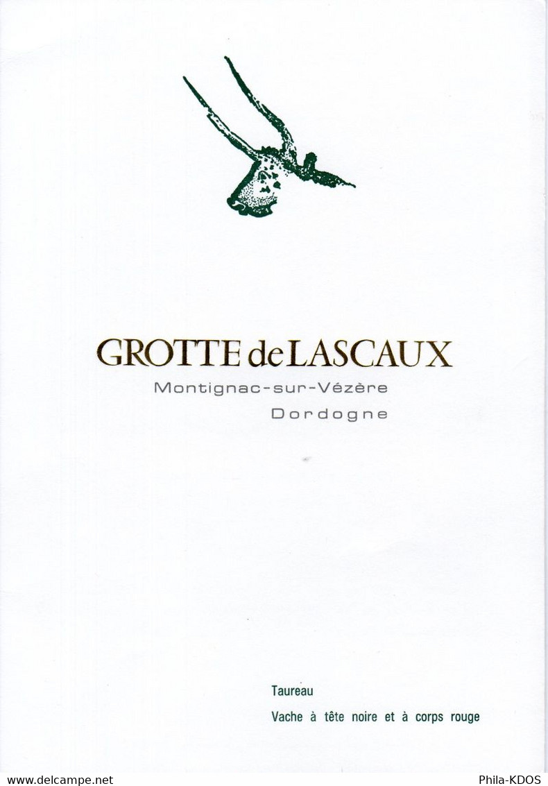 " GROTTE DE LASCAUX " Sur Encart 1er Jour LUXE En Soie De 4 Pages De 1968. N° YT 1555. - Préhistoire