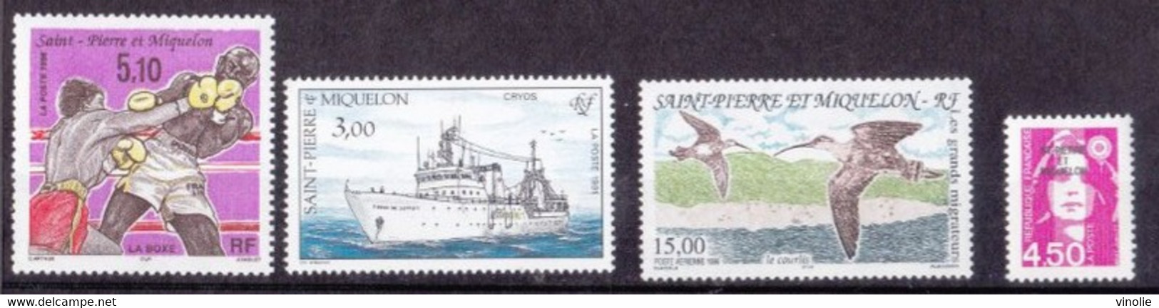 G-F-21- 221 : 4 TIMBRES SAINT-PIERRE ET MIQUELON. NEUFS SANS CHARNIERE. - Autres & Non Classés