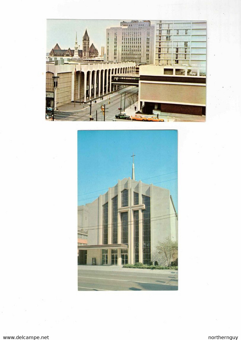 5 Different  CINCINNATI, Ohio, USA, Convention Center, Braam Memorial Garden, Symphony, Old Chrome Postcards - Cincinnati