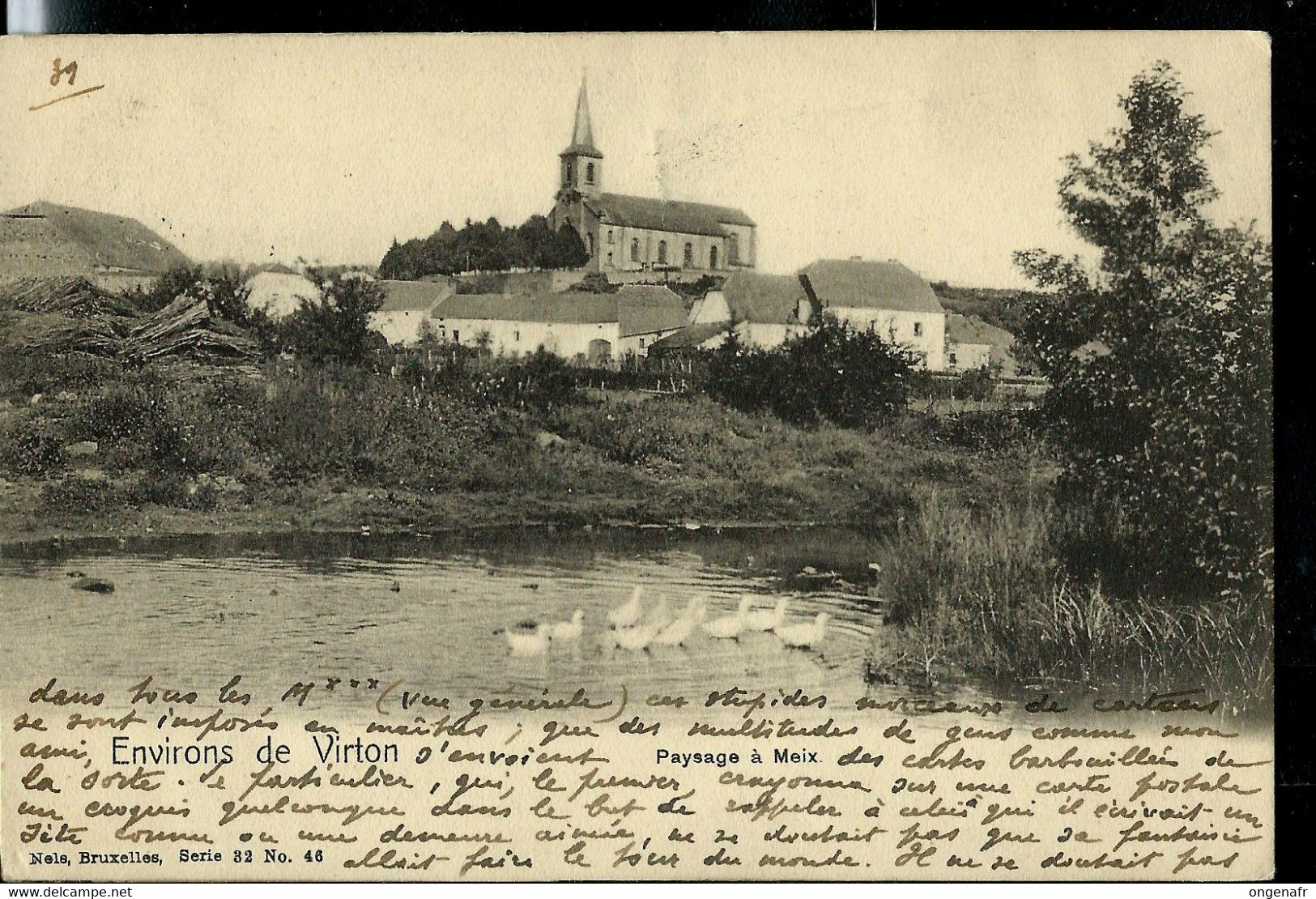 Environs De Virton: Paysage à Meix  - écrite: 1912 + Griffe Encadrée De MEIX DEVANT VIRTON - Meix-devant-Virton