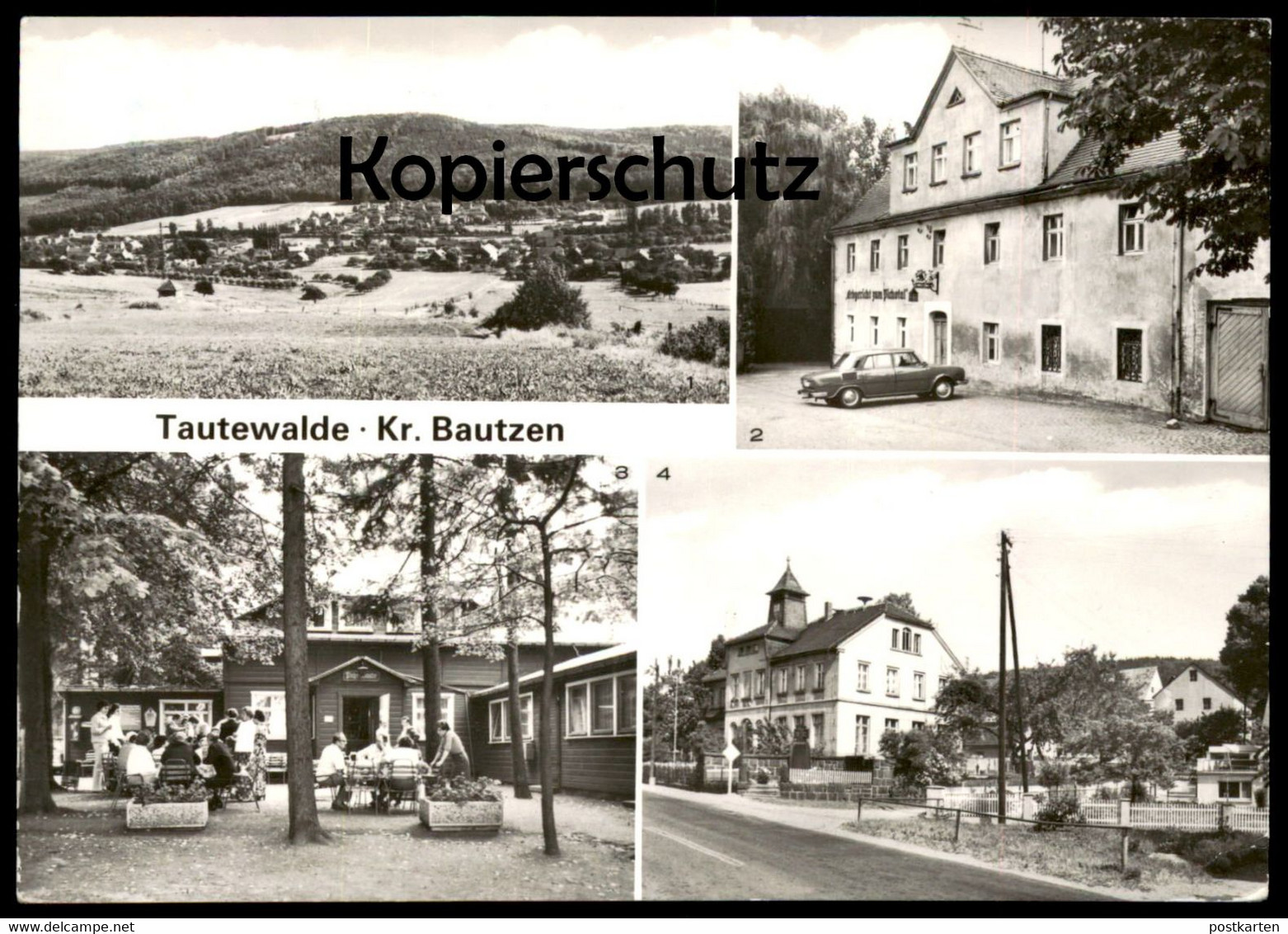 ÄLTERE POSTKARTE TAUTENWALDE WILTHEN GASTSTÄTTE ERBGERICHT ZUM PICHOTAL PICHO-BAUDE OBERSCHULE Ansichtskarte AK Postcard - Wilthen