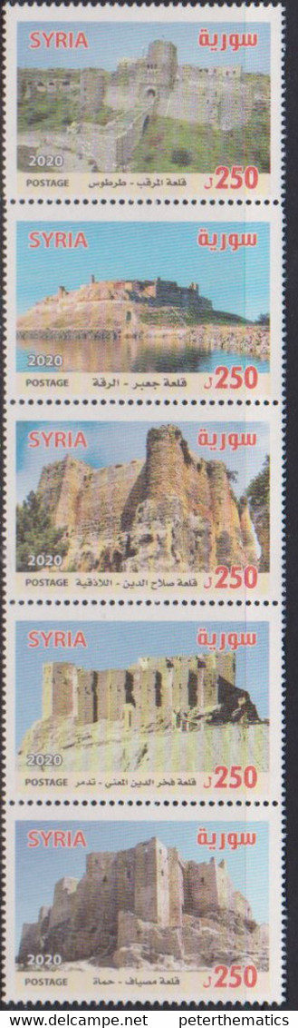 ARCHITECTURE, 2020, MNH, CASTLES, 5v - Schlösser U. Burgen