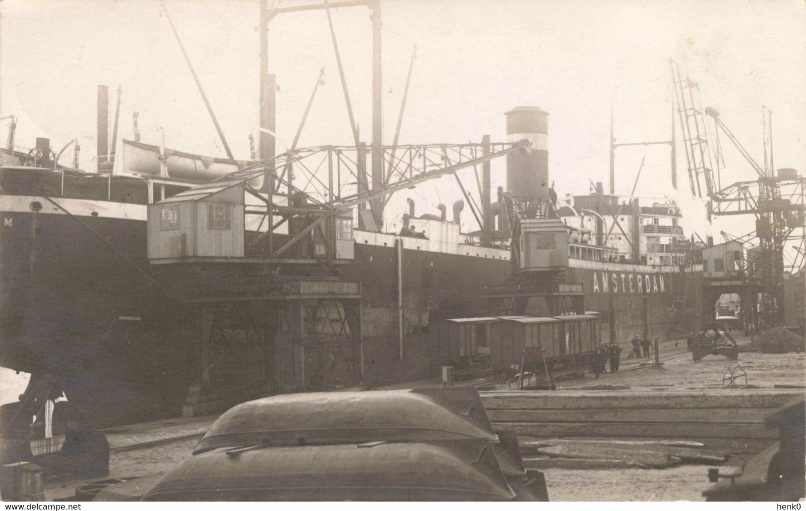 Delfzijl Haven Schip Oude Fotokaart B952 - Delfzijl