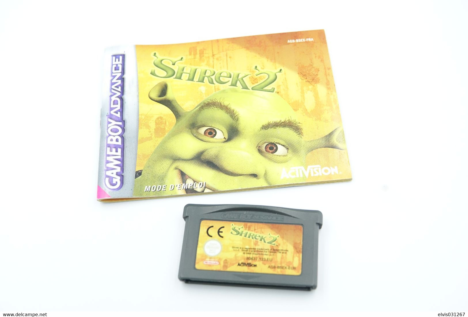 NINTENDO GAMEBOY ADVANCE: SHREK 2 WITH BOOKLET - ACTIVISION - 2004 - Game Boy Advance