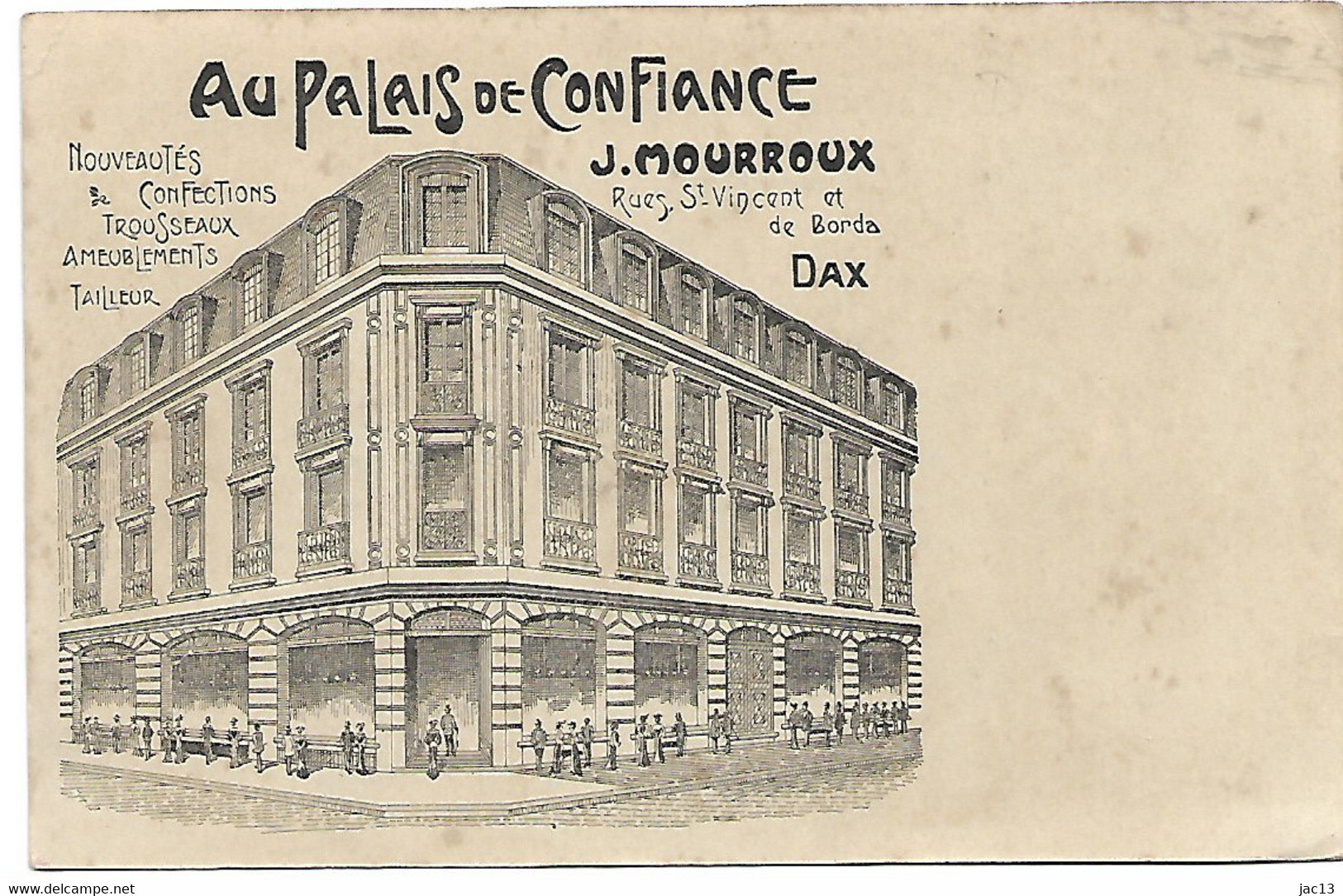 L100H711- Dax - Au Palais De Confiance - J. Mourroux - Carte Précurseur - Dax