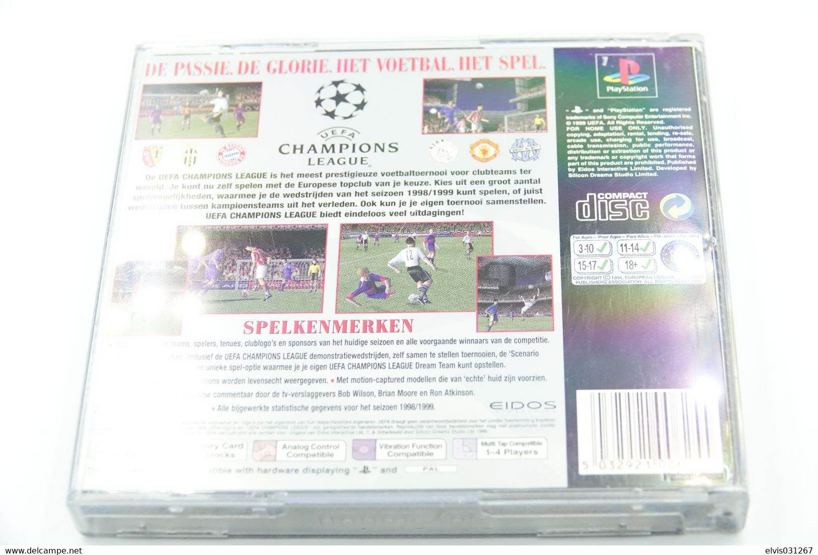 SONY PLAYSTATION ONE PS1 : UEFA CHAMPIONS LEAGUE 1998-99 - Playstation