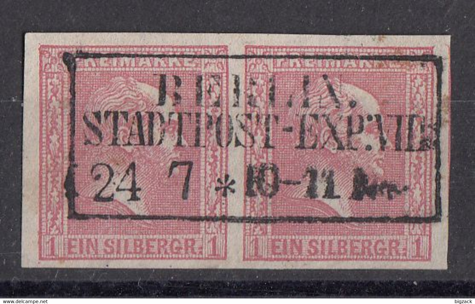 Preussen Minr.10 Waager. Paar R3 Berlin Stadt-Post-Exp.VIII 24.7. - Other & Unclassified