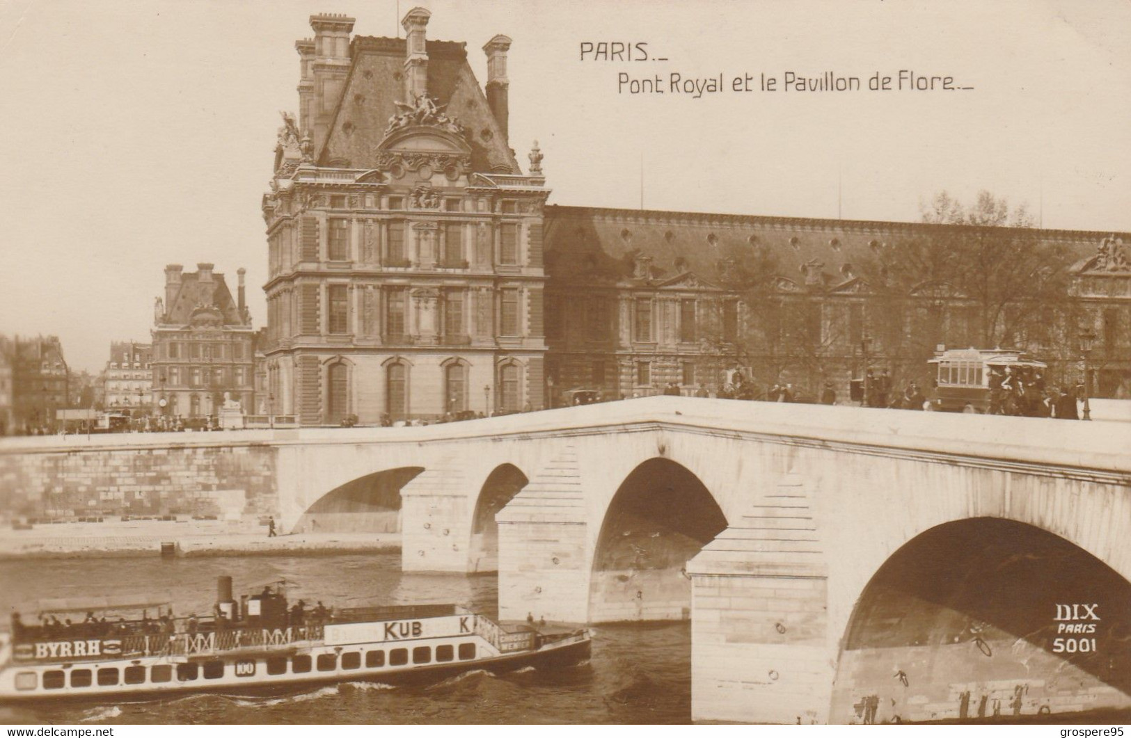 PARIS PONT ROYAL ET LE PAVILLON DE FORE PHOTO DIX 5001 1919 - Other Monuments