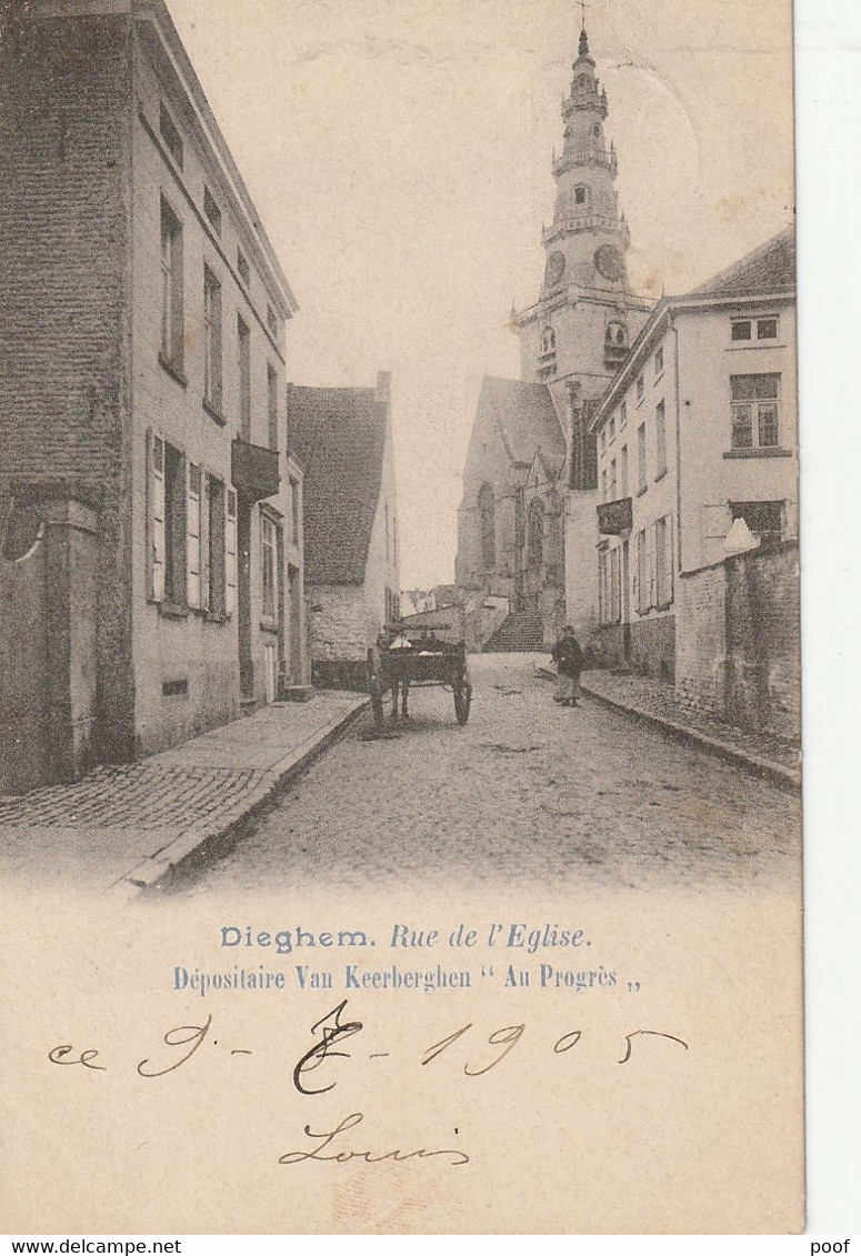 Dieghem / Diegem : Rue De L'Eglise 1905 - Diegem
