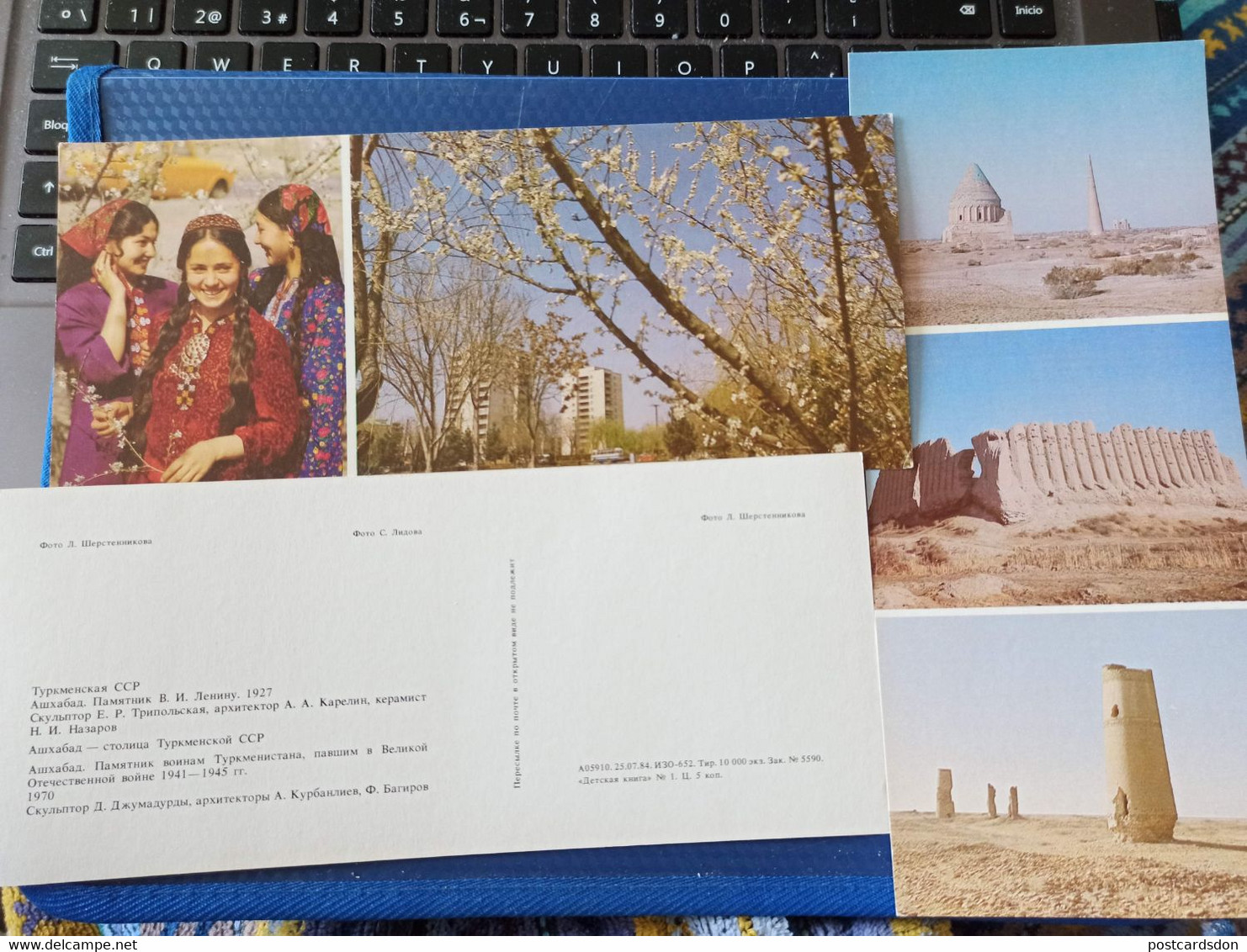 Russian Asia. Turkmenistan. - 8 Postcards Lot - 1980s - Turkmenistan