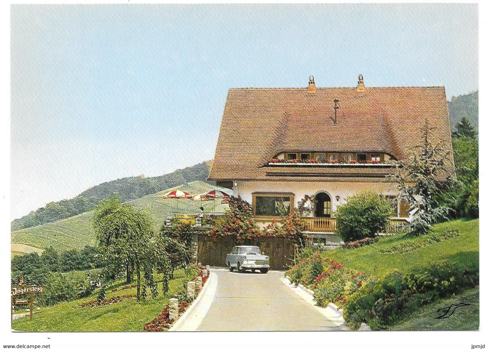 BUHL - Schwarzwald - Restaurant " Jagersteig " - Ed. La Cigogne N° 7.601.04 - Opel Rekord P2 - Buehl