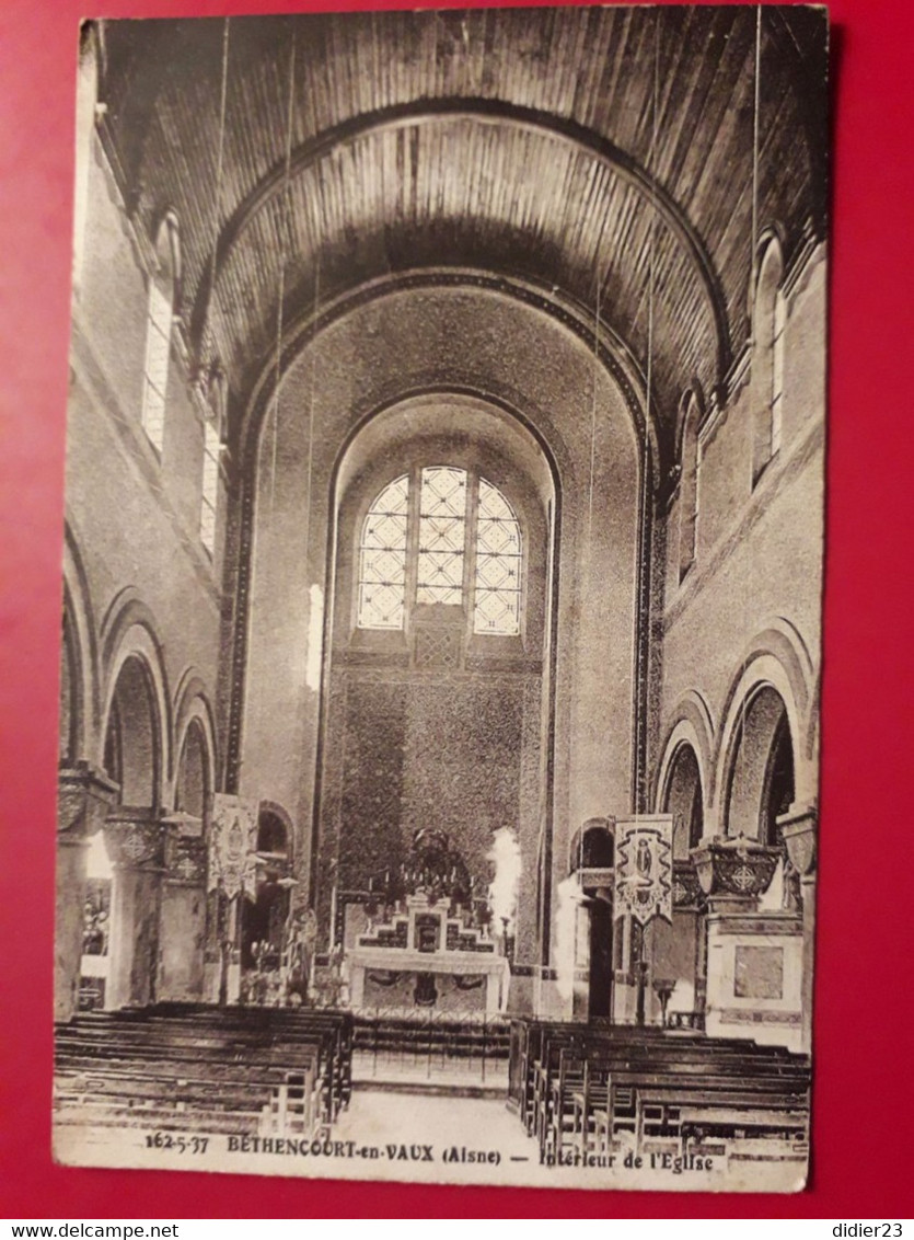 BETHENCOURT EN VAUX  INTERIEUR DE L'EGLISE - Andere & Zonder Classificatie