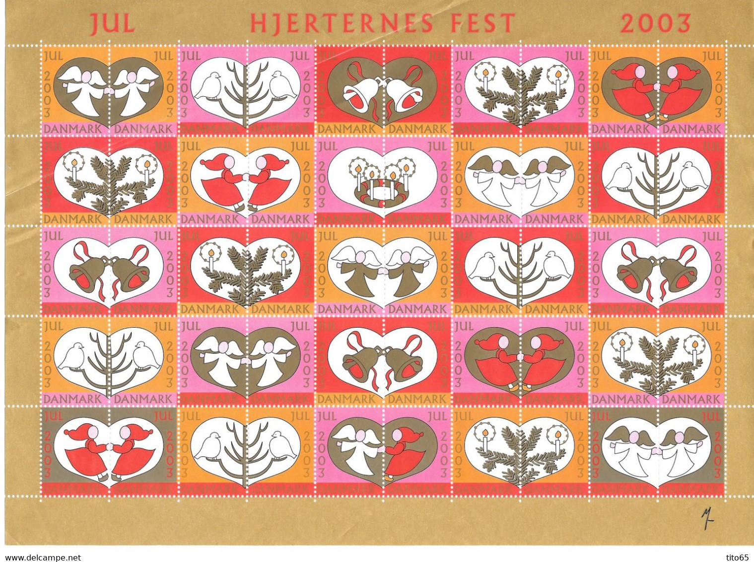 Denmark; Christmas Seals. Full Sheet 2003   MNH** - Full Sheets & Multiples