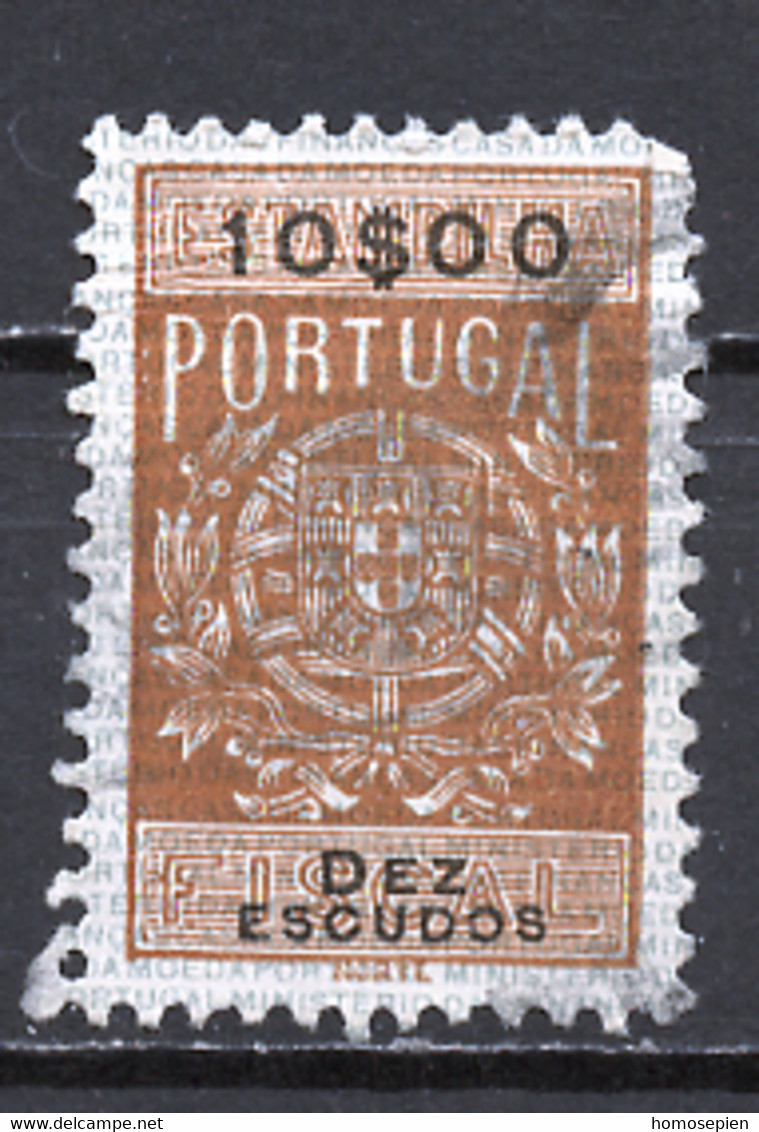 Portugal Fiscal 1878  Y&T N°TF(2) - Michel N°SM(?) (o) - 10csrevenu Blason - Usado