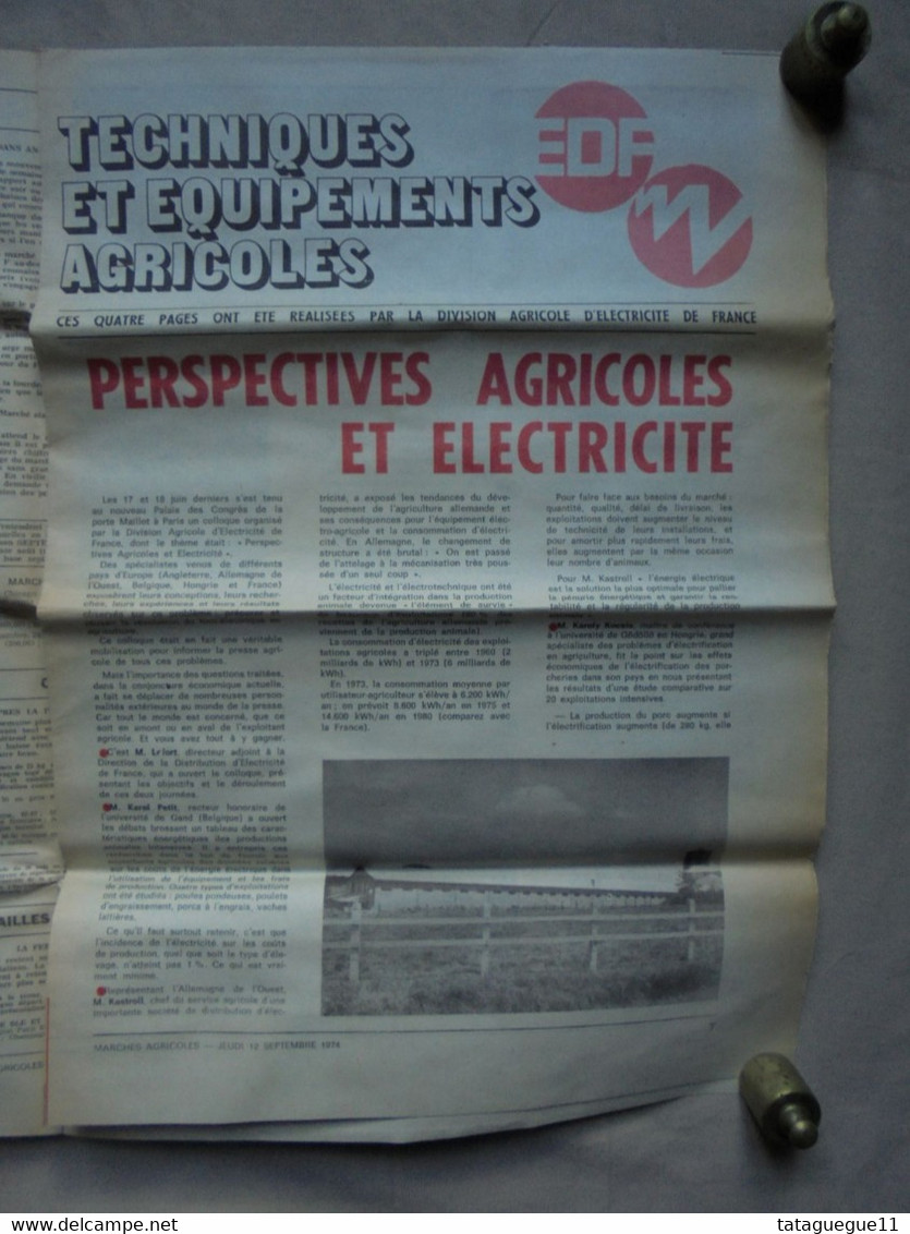 Ancien - Journal Marchés Agricoles N° 10.610 Septembre 1974