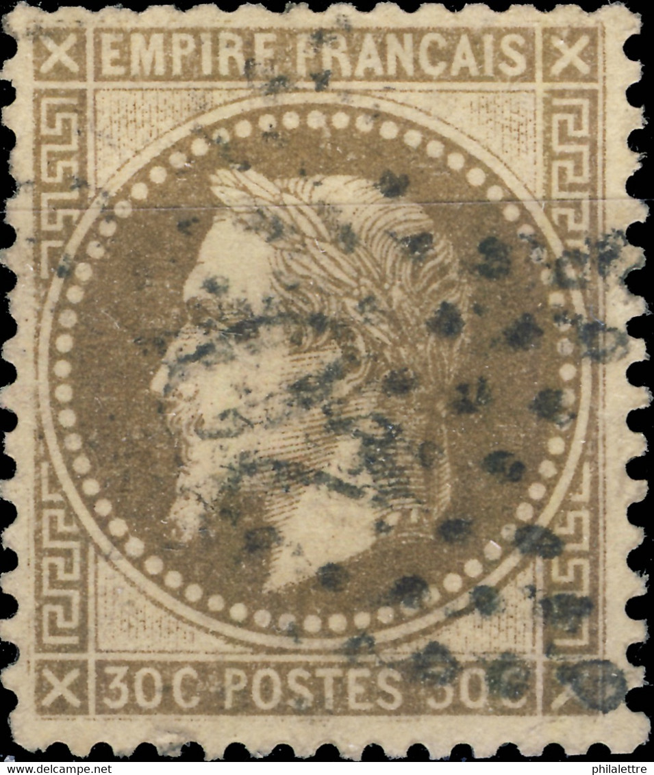 FRANCE - 1863-70 - N°30 30c Gris-brun - Obl. Étoile De Paris " 20 " - B/TB - 1863-1870 Napoleon III Gelauwerd