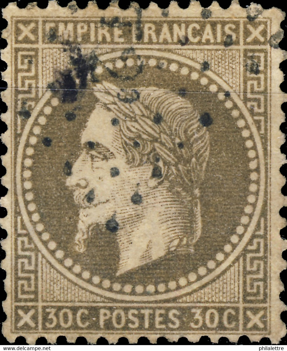 FRANCE - 1863-70 - Yv.30 30c Gris-brun - Obl. Losange D'ambulant - TB - 1863-1870 Napoleone III Con Gli Allori