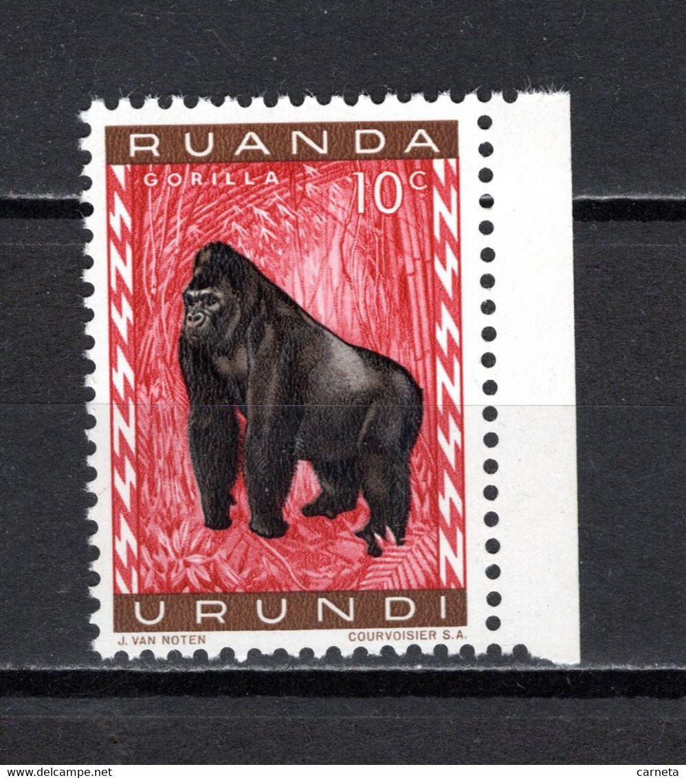 RUANDA-URUNDI   N° 205   NEUF SANS CHARNIERE   COTE 0.15€   SINGE ANIMAUX - Ongebruikt