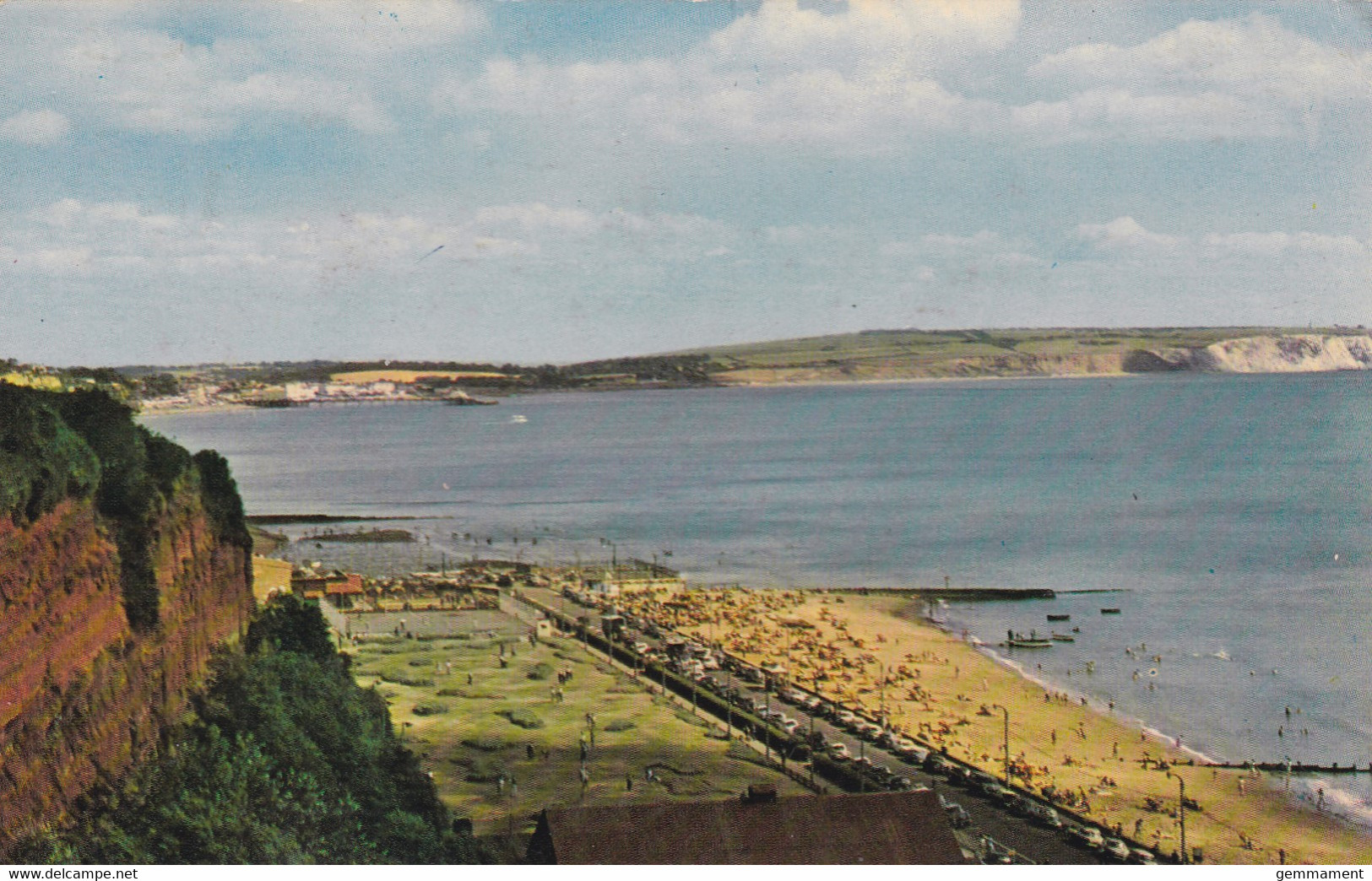 SANDOWN  BAY FROM SHANKLIN . SLOGAN POST MARK - Sandown