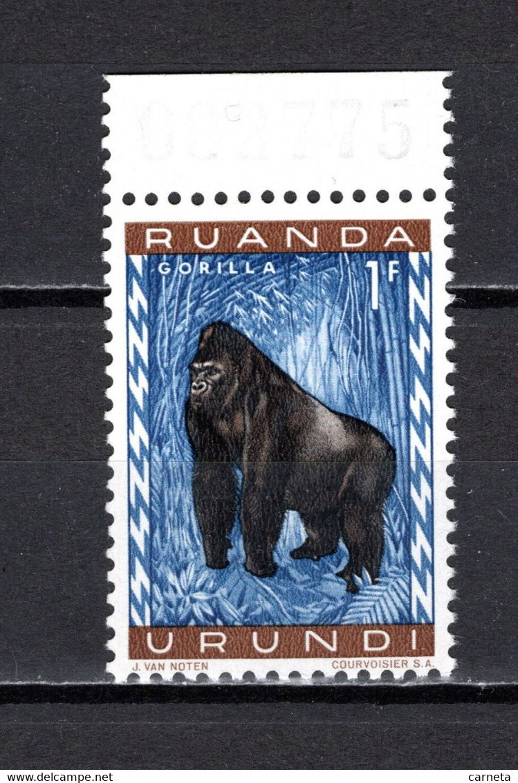 RUANDA-URUNDI   N° 209    NEUF SANS CHARNIERE   COTE 0.15€   SINGE ANIMAUX - Unused Stamps