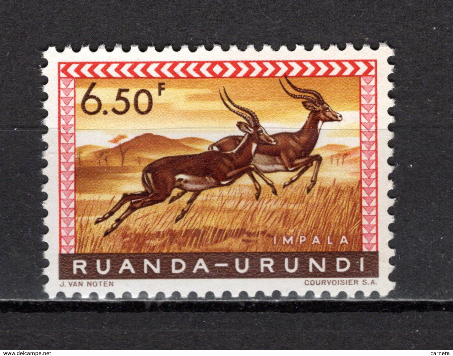 RUANDA-URUNDI   N° 214    NEUF SANS CHARNIERE   COTE 0.50€   SIMPALAS ANIMAUX - Unused Stamps