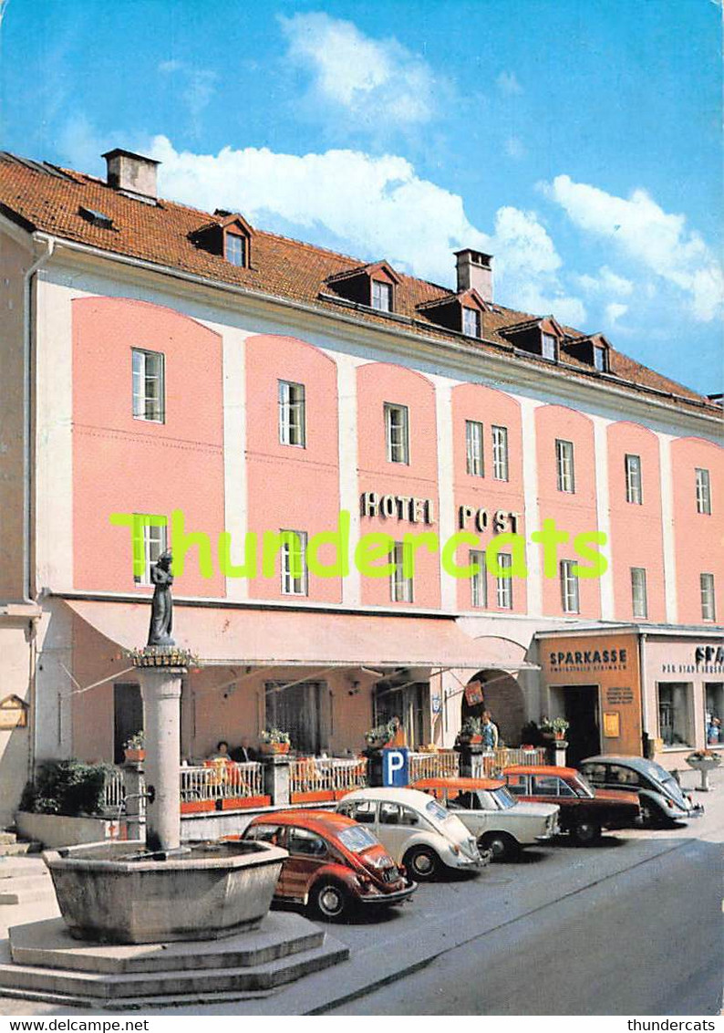 CPSM STEINACH AM BRENNER HOTEL POST TIROL VOLKSWAGEN VW COCCINELLE - Steinach Am Brenner
