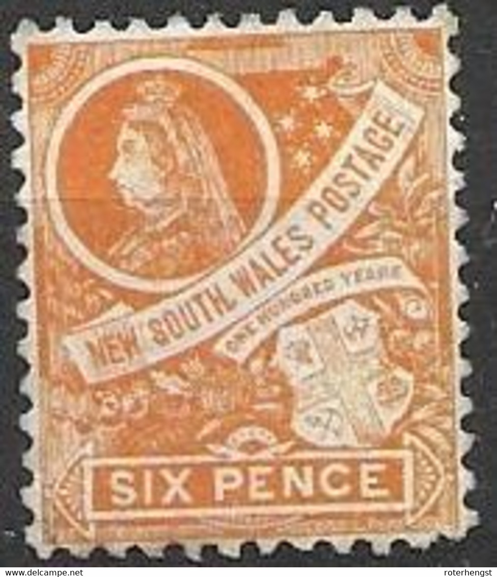 NSW 1899 Mh * Watermark UPSIDE DOWN - Neufs