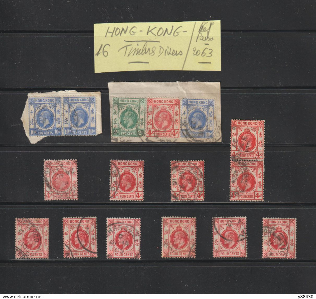 KONG-KONG  - EX. COLONIE BRITANNIQUE - 1903 / 1933 - Lot De 16 Timbres Divers - Voir Les 2 Scannes - Collezioni & Lotti