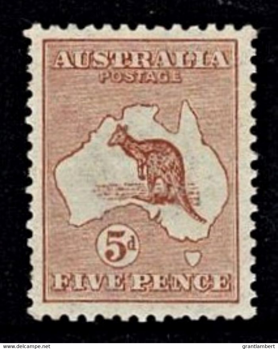 Australia 1913 Kangaroo 5d Chestnut 1st Watermark MNH - Ungebraucht