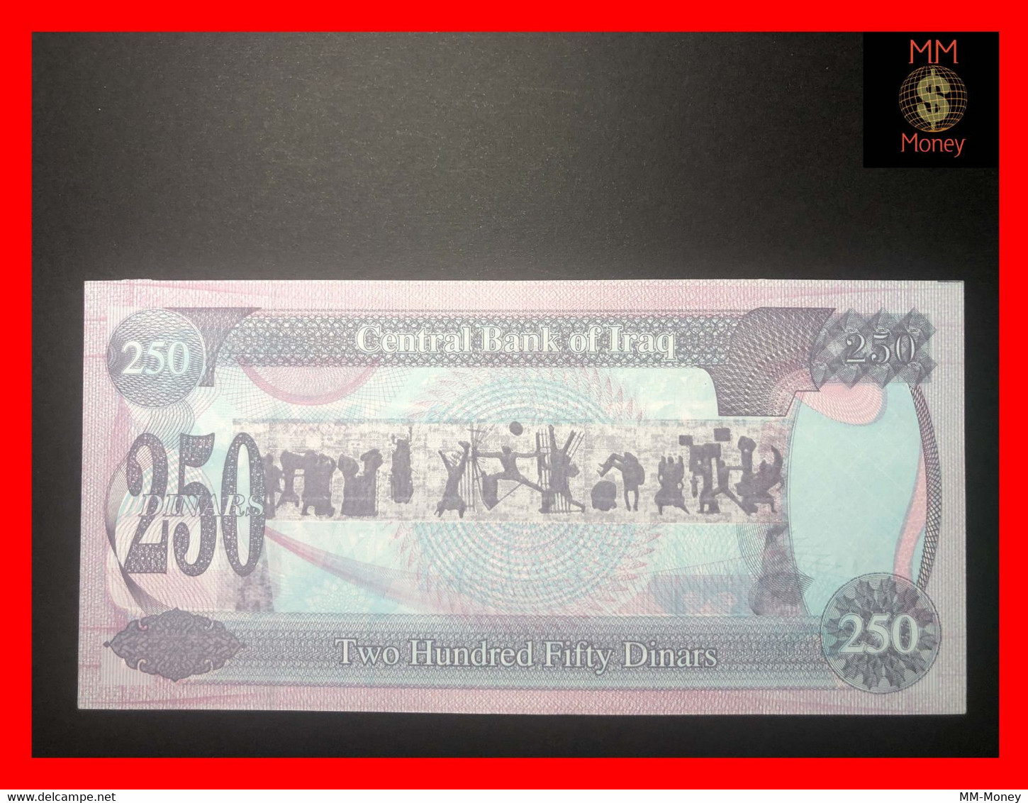 IRAQ 250 Dinars 1995  P. 85  "nice Serial  0222222"     UNC - Iraq