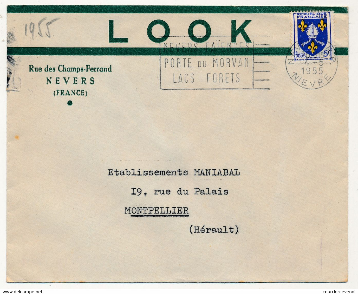 FRANCE - Env. En-tête "LOOK - NEVERS" -  OMEC NEVERS 1955 - 1950 - ...