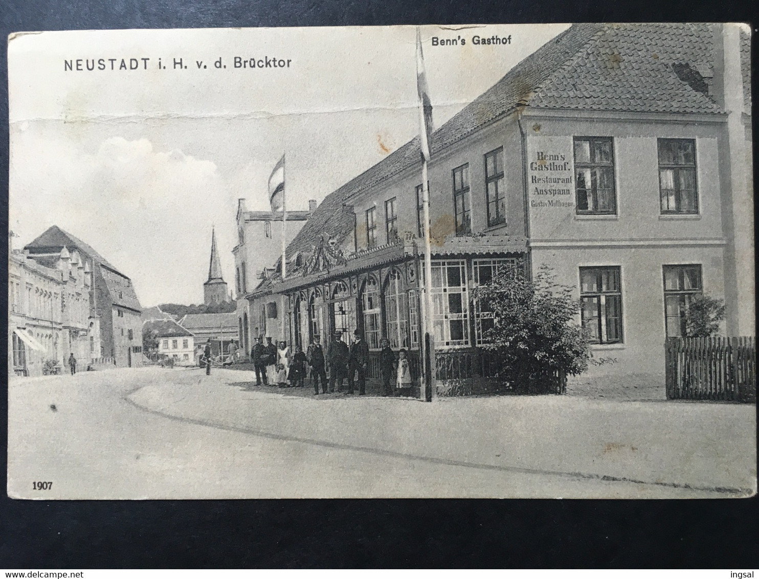 DEUTSCHLAND, GERMANY, .....” Neustadt I. H. V. D. Brucktor “.....Benn’s Gasthof - Neustadt