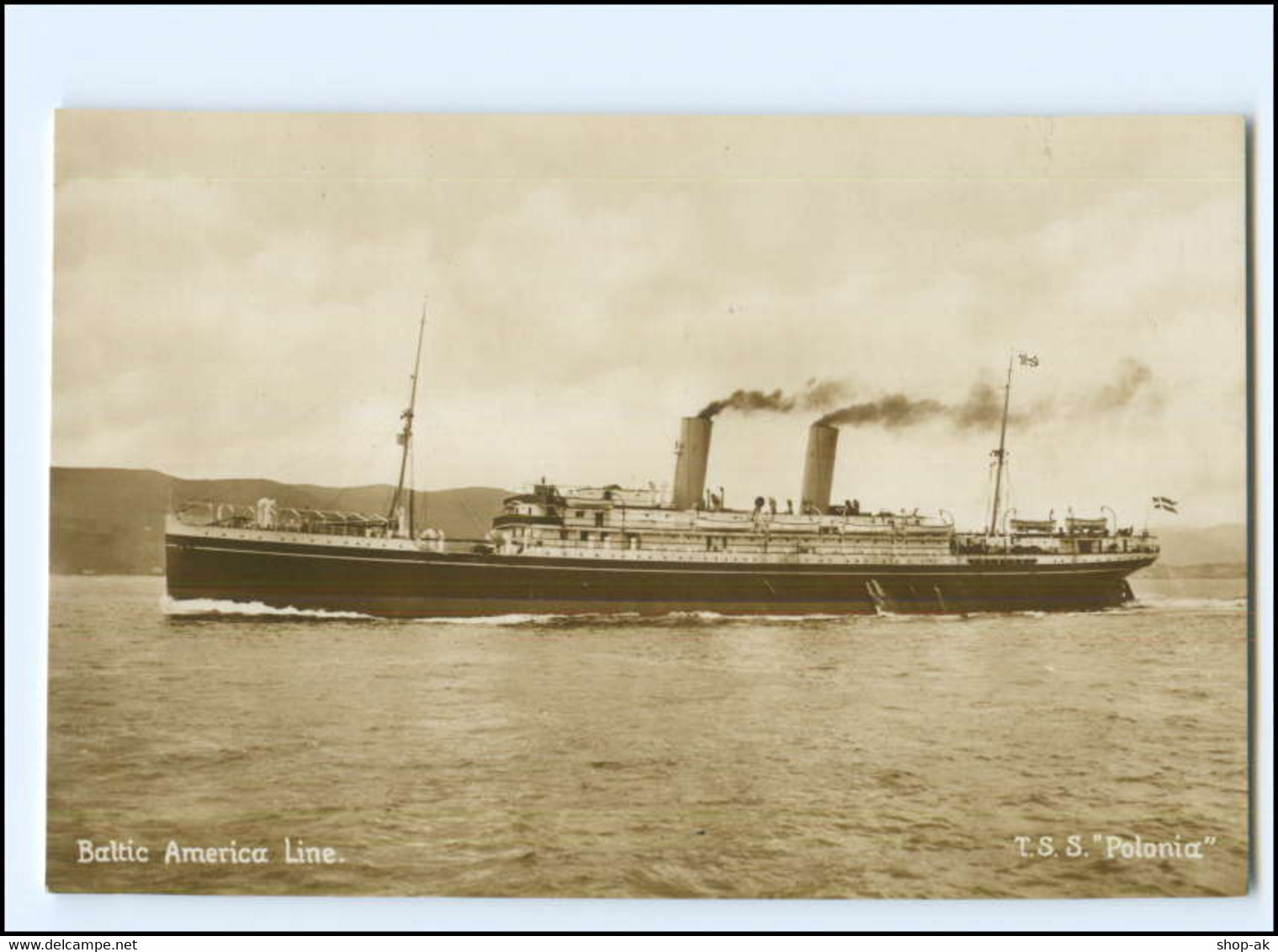 XX12852/ Dampfer T.S.S. Polonia  Baltic America Linie  Foto AK Ca.1925 - Passagiersschepen