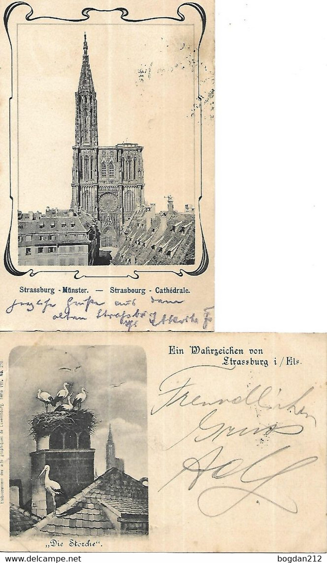 1900/02 - STRASBURG , 2 Stk.  Gute Zustand, 2 Scan - Strasburg