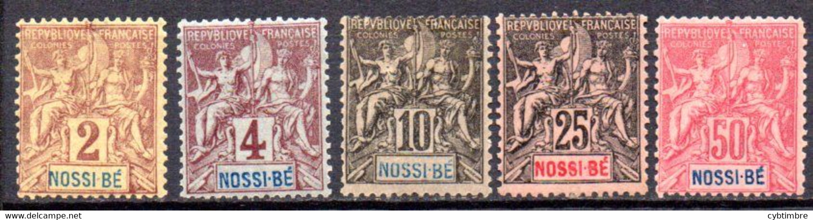 Nossi-Bé: Yvert N° 28/29*; Les 31-34-37(*) - Unused Stamps